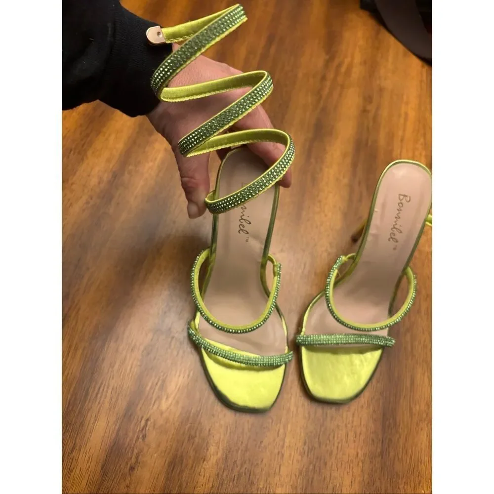 Ankle wrap heels